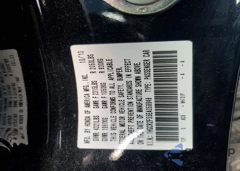 2014 Honda Accord Sport from USA, damaged, VIN 1HGCR2F55EA058948